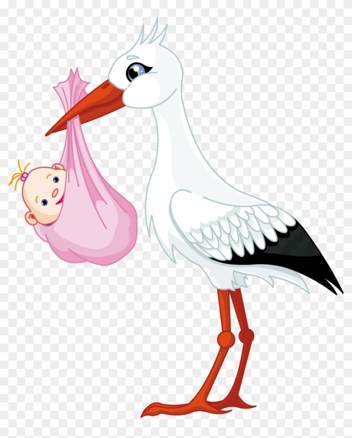 stork with baby