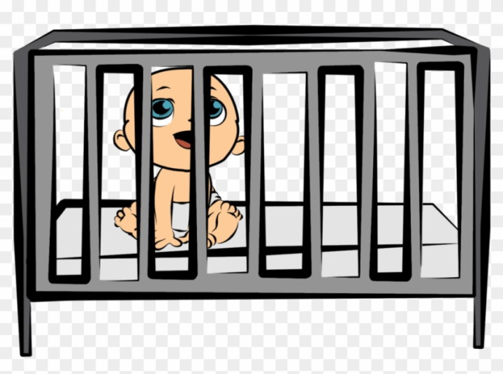 Free: Images For Clip Art Cot - Cartoon Baby In Crib 