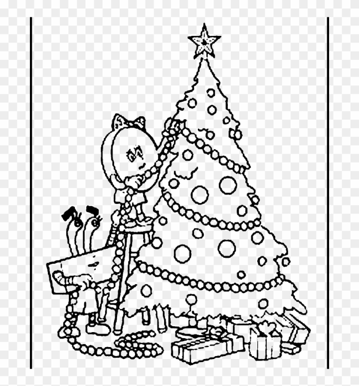 Christmas beautiful Christmas tree holiday gifts cartoon illustration  isolated image Stock Illustration | Adobe Stock