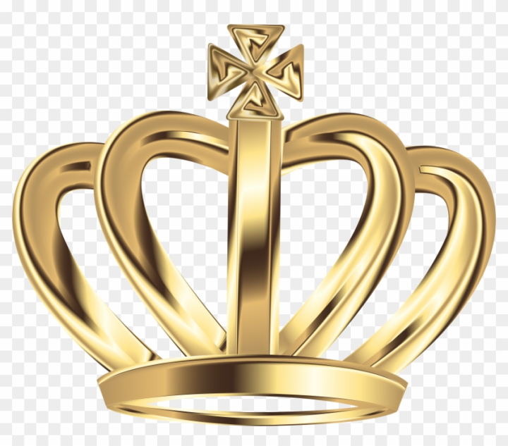 Gold metal great king crown Royalty Free Vector Image