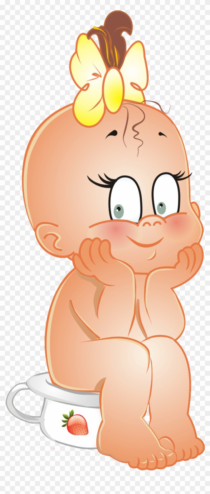 Free: Photos Of Cartoon Baby Clip Art Medium Size - Cartoon Baby Girl -  