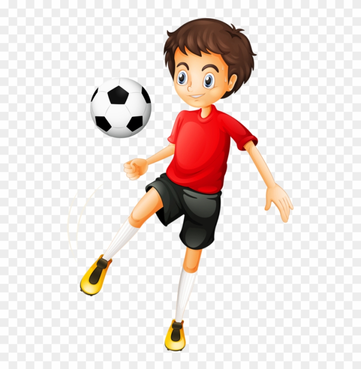 kids playing soccer clipart