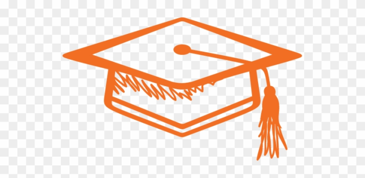 orange graduation cap clip art