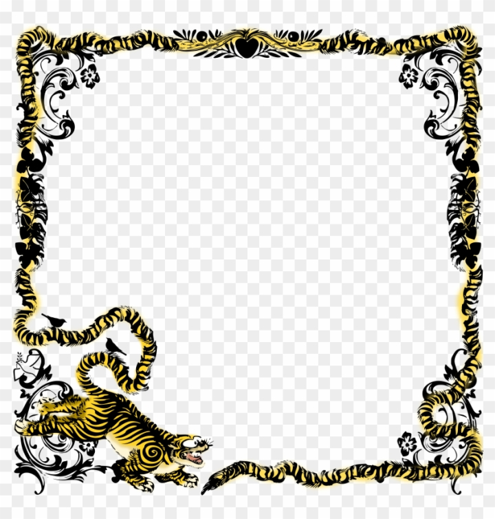 Free: This Free Icons Png Design Of Tiger Frame Mono - Tiger Paper Border -  