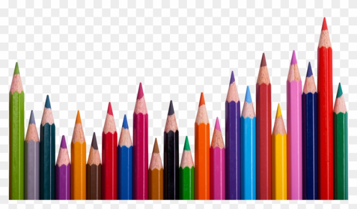 Color pencil set in the yellow box Royalty Free Vector Image