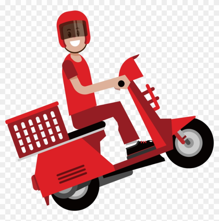 Free: Delivery Take-out Courier Euclidean Vector - Moto Delivery