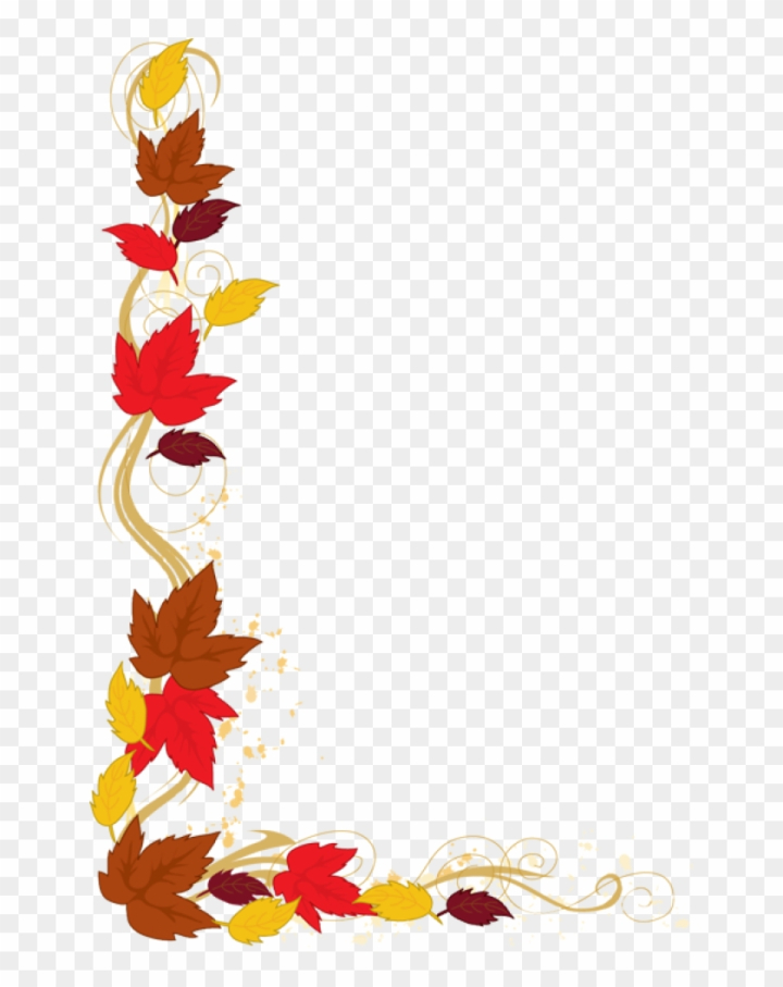 autumn leaves border clipart
