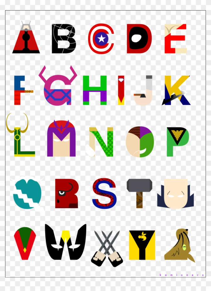 Free: Marvel Alphabet By Kamionero Marvel Alphabet By Kamionero - Marvel  Alphabet 
