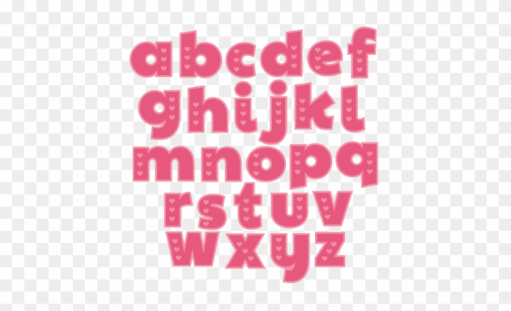 Scrapbook Alphabet Letters With Design On White Background