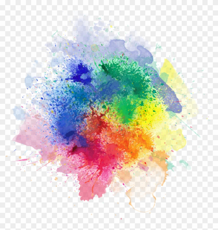 Free: Powder Clipart - - Watercolor Color Splash Png 