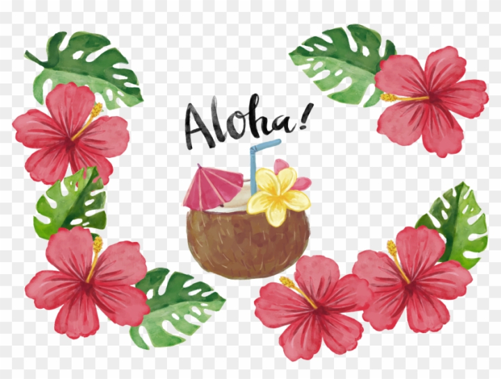 Free: Red Tropical Flower Poster - Hawaiian Flowers Png 