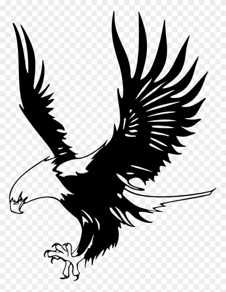 Eagle Logo, Hawk, Symbol, Bird, Emblem, Falcon, Black White M, Sign  transparent background PNG clipart | HiClipart
