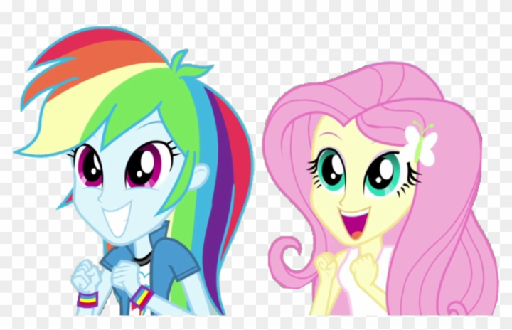 rainbow dash and fluttershy equestria girls