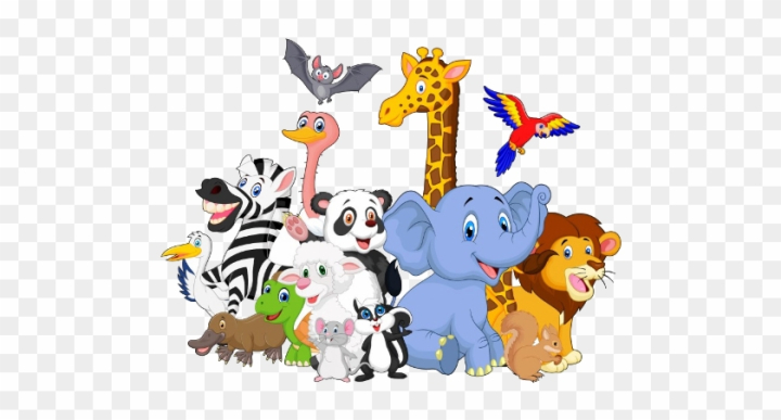 Free: Cartoon Animal Group Image - Group Of Animals Cartoon 
