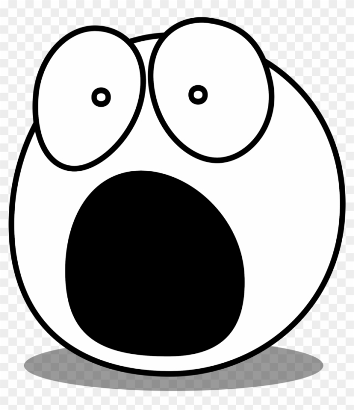 Free: Scared Cartoon People - Scared Face Clip Art Black And White