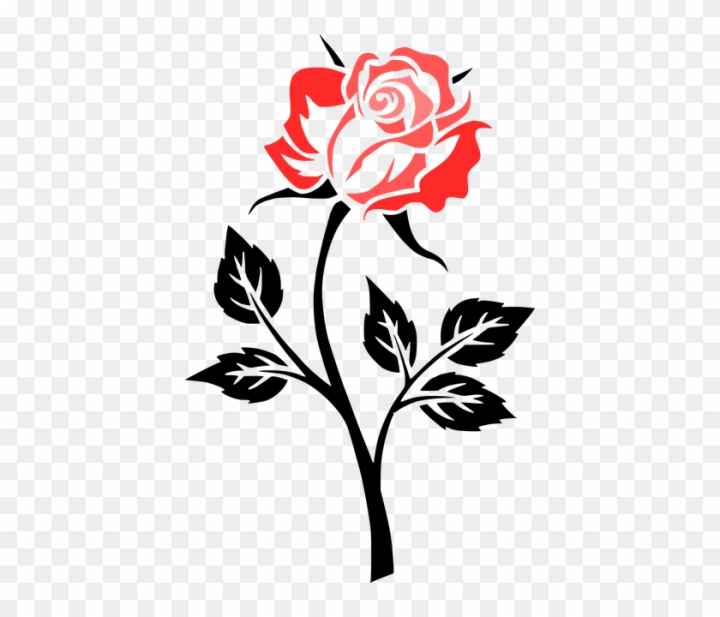 rose silhouette png