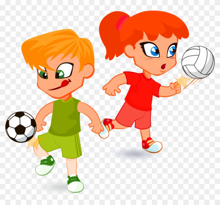 Free: Child Cartoon Illustration - Children Playing Football Cartoon -  nohat.cc