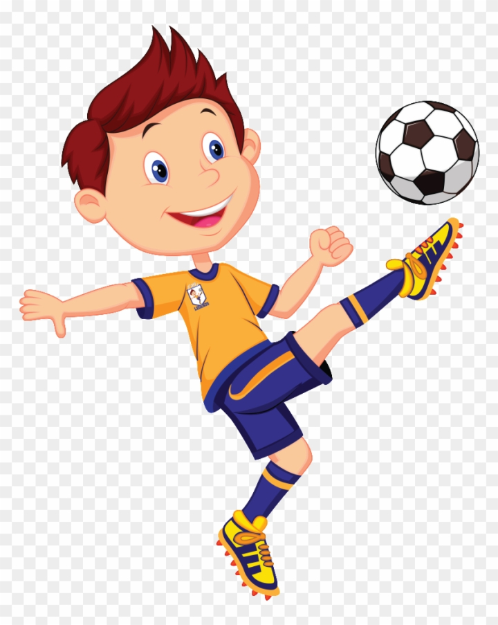 boy playing soccer clip art