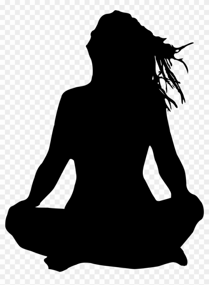 Free: Woman Silhouette - People Sitting Png Silhouette Png 