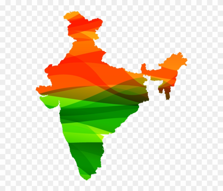 India high resolution map with national flag. Stock Vector by ©gagarych  124010464