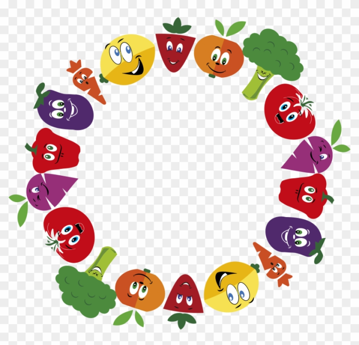 fruits and vegetables clip art border