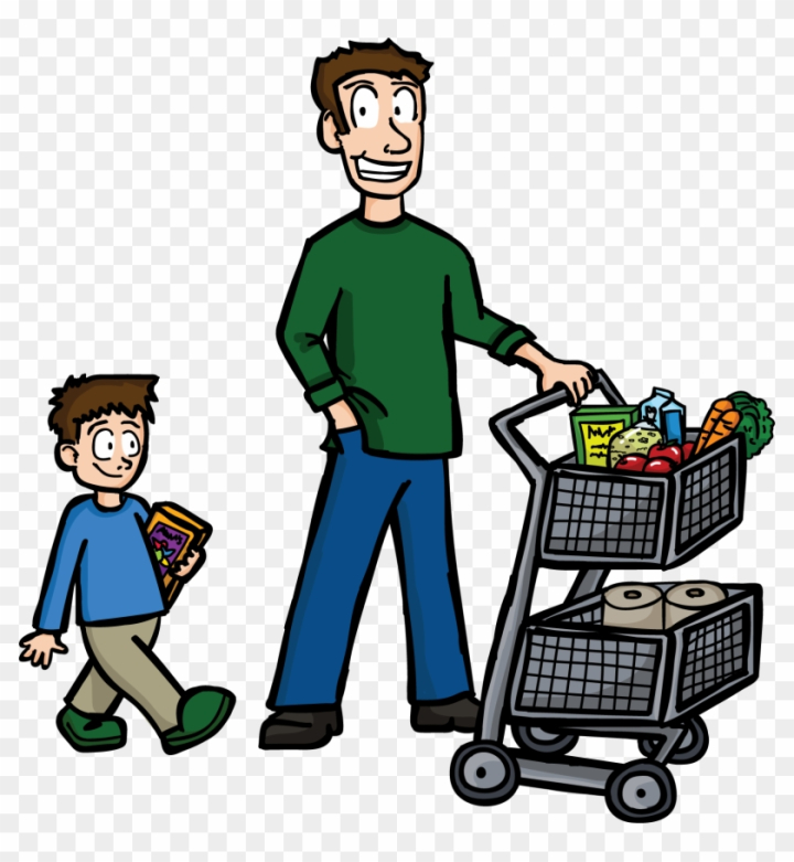 buying groceries clipart