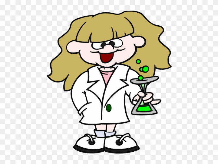woman mad scientist cartoon