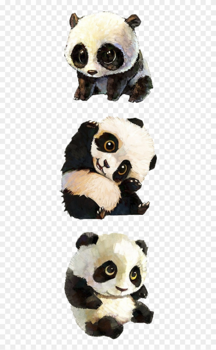 Poster with a panda and its baby in sketch style Vector Image