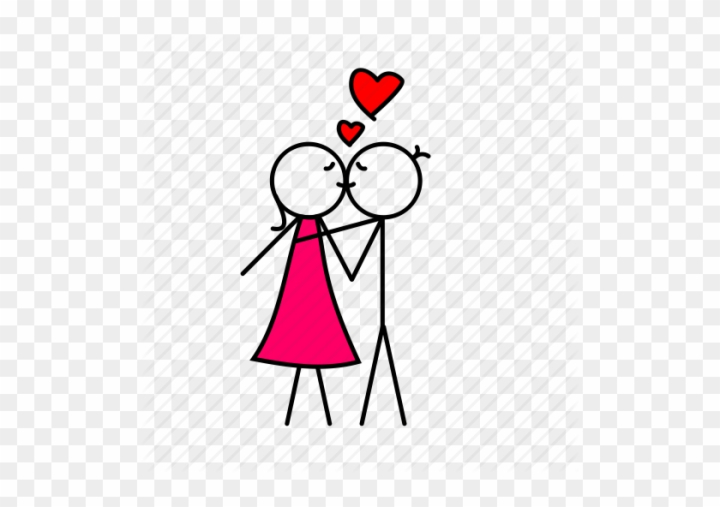 Free: Boy And Girl Kissing Cartoon - Boy And Girl Love Png 