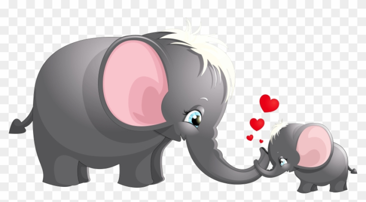 Free: Complete Elephant Cartoon Pictures For Kids Transparent - Mom And Baby  Elephant Clip Art 