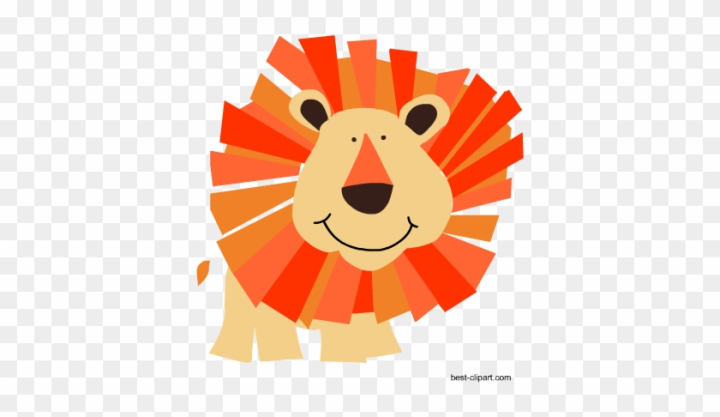 smiling lion clipart