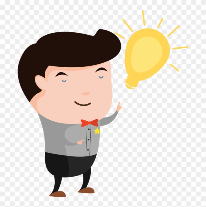 Free: Images Of People Thinking - Man With Idea Cartoon 