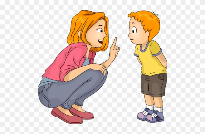 Parents Talking To Child Clipart Logo