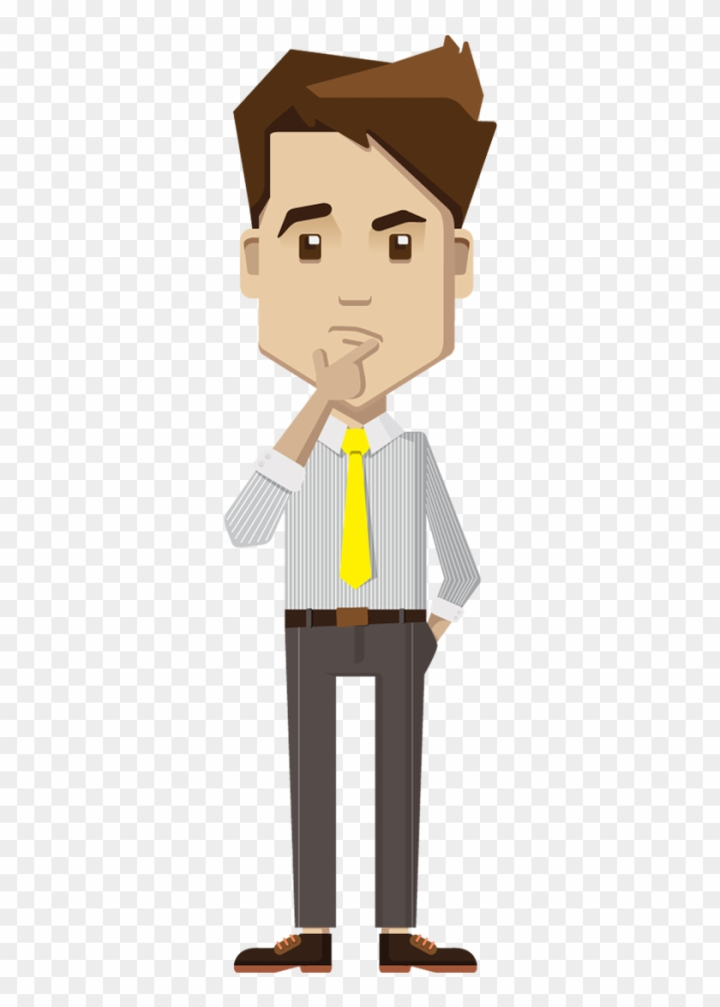 business man thinking animation