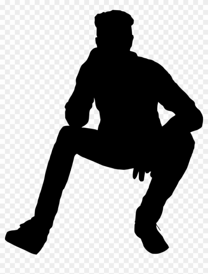 person sitting silhouette profile