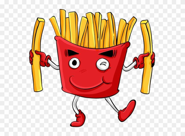 Free: French Fries Fast Food Junk Food Cartoon - Cartoon Food 