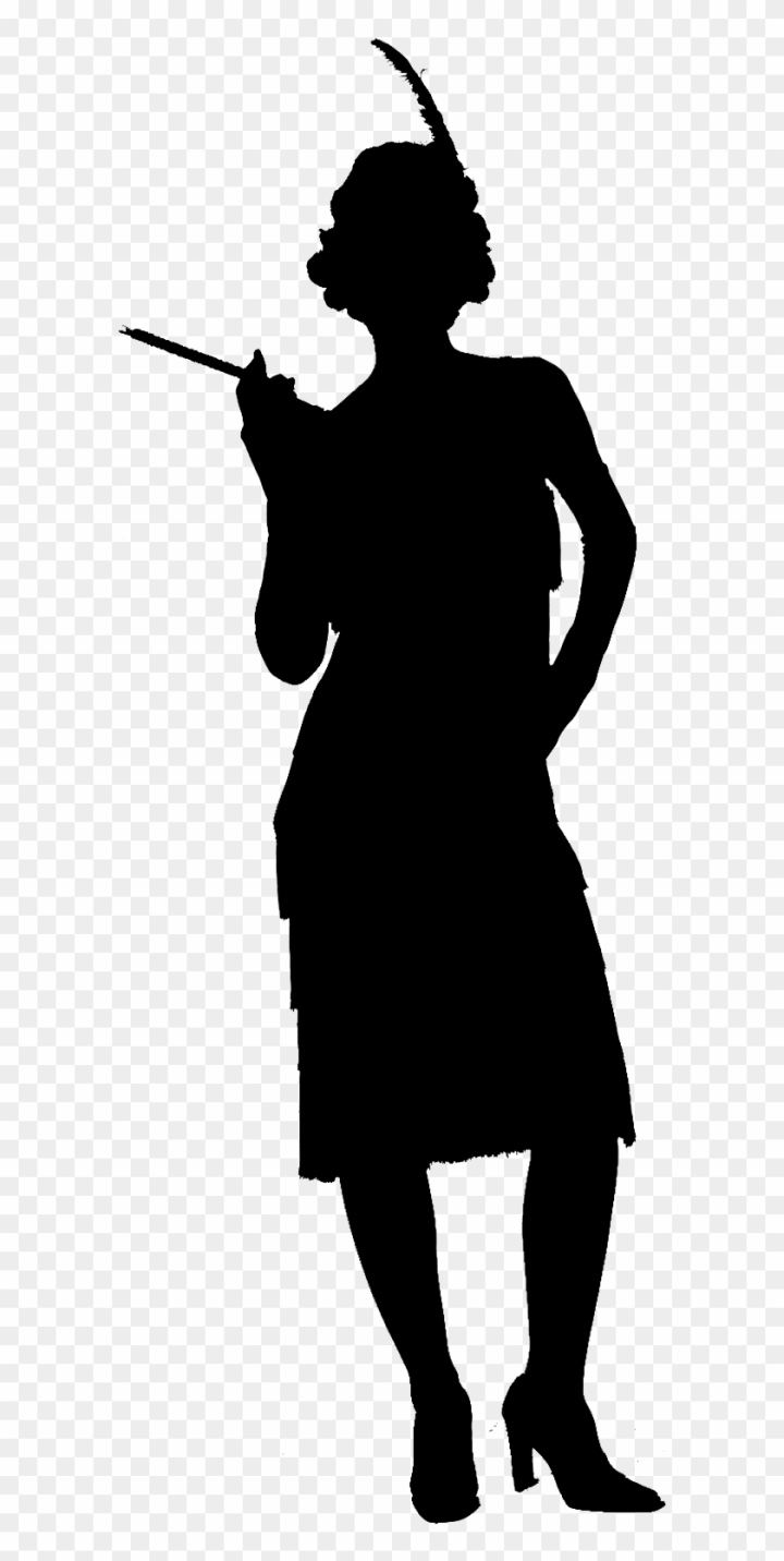 flapper girl silhouette png
