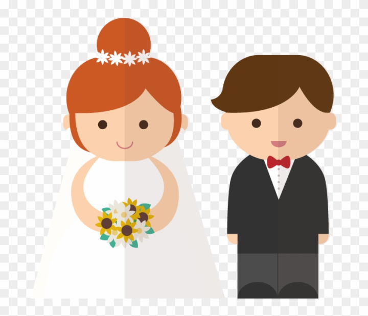 Free: Bride And Groom Clipart Transparent Background Clipart - Bride And Groom  Cartoon Png 