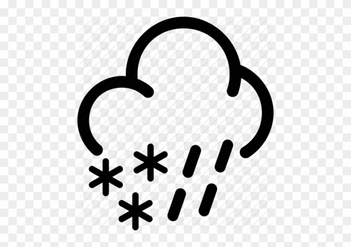 snowy cloud clipart black and white