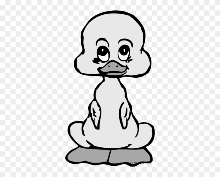 Free: Baby Duck Animal Free Black White Clipart Images Clipartblack -  Huggable Baby Duck Ornament (round) 