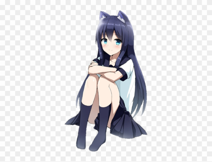 Free: Render 143 - Anime Girl Sitting Png 