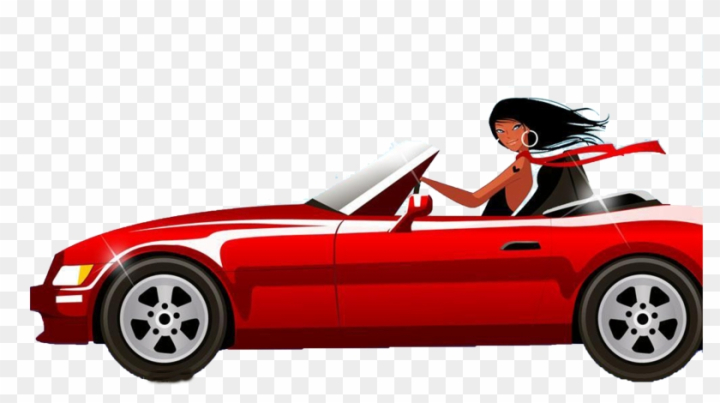 Free: Woman Driving Royalty-free Clip Art - Girl And Car Cartoon Png -  