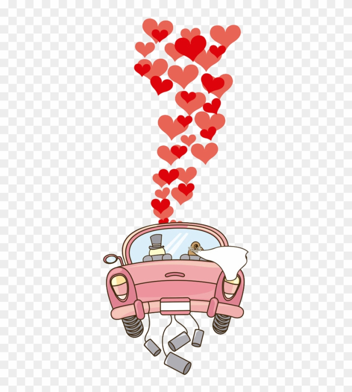 just married truck clipart