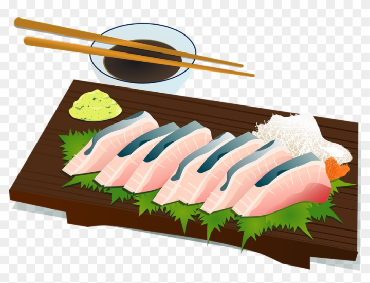 Free: Similar Images For Raw Fish Cliparts - Japanese Food Clip Art 