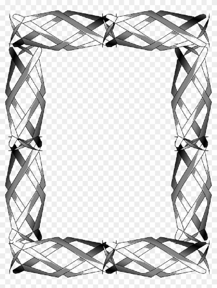 Simple Black And White Line Border PNG Images