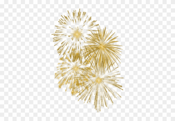gold fireworks png