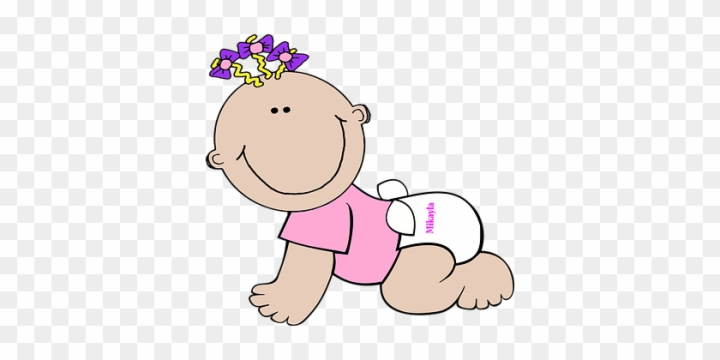 Free: Baby, Crawling, Smiling, Child, Cute - Baby In Diaper Cartoon -  