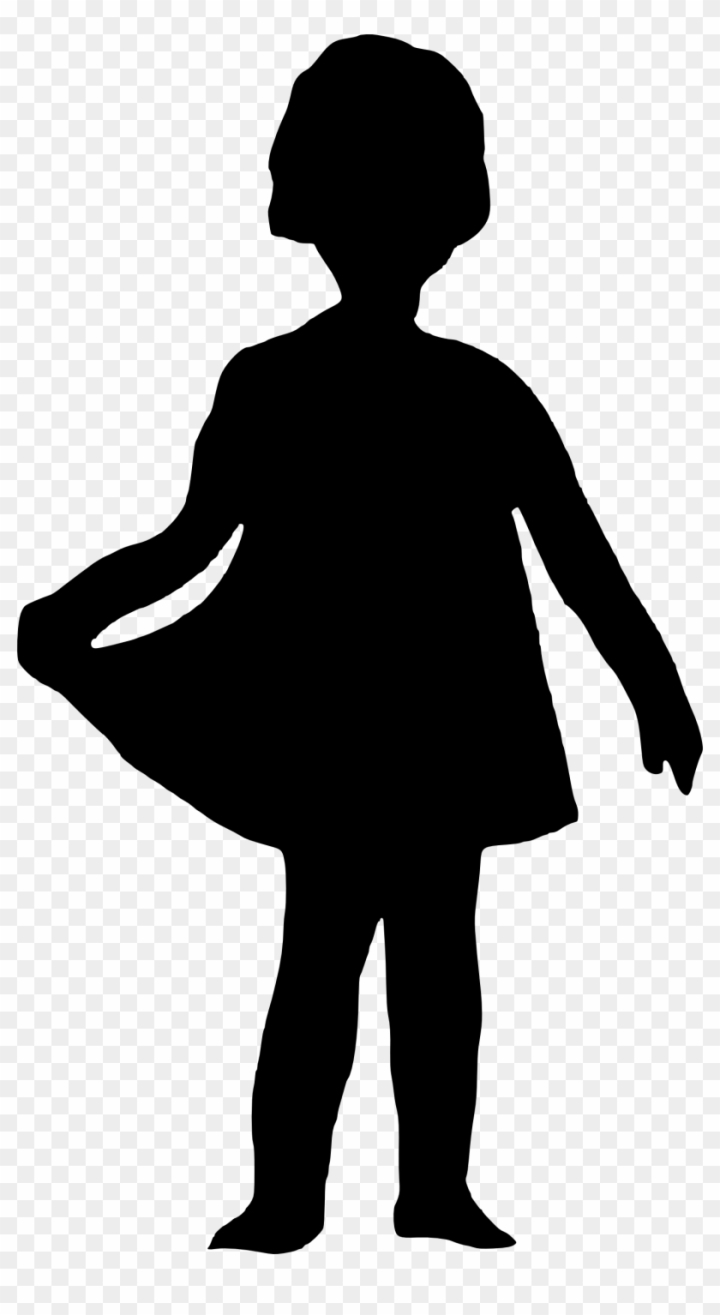 young girl silhouette