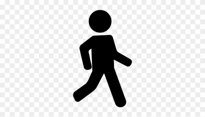 Free: One Man Walking Vector - People Walk Icon Png 