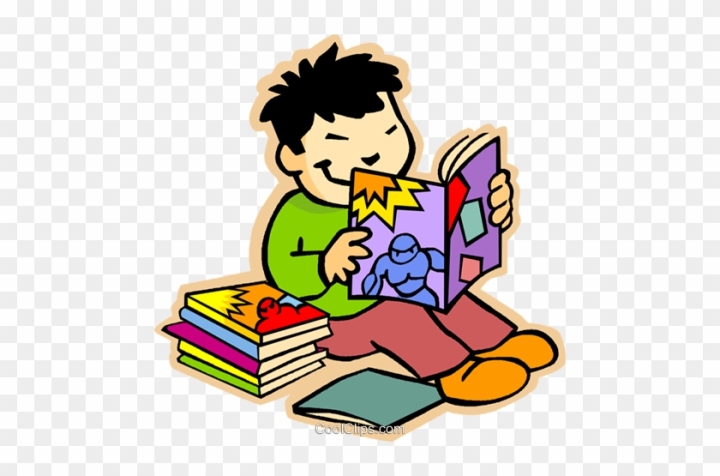 Free: Boy Reading Comic Books Royalty Free Vector Clip Art - 3rd Grade  Sight Word Activity Book 